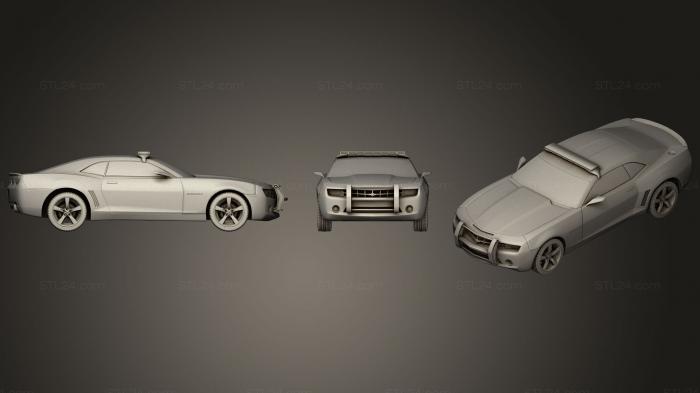 Автомобили и транспорт (Полицейская машина, CARS_0266) 3D модель для ЧПУ станка
